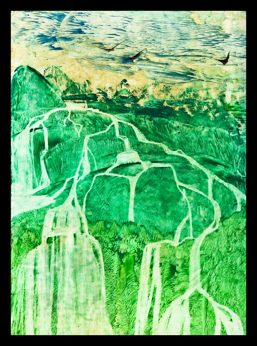 Wax painting - Green